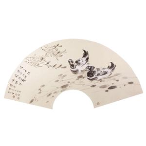 马兴瑞花鸟扇面