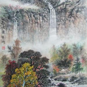 秋壑鸣泉图