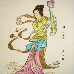 人物绘画<明.仙女图>