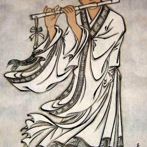 人物绘画《韩湘子》