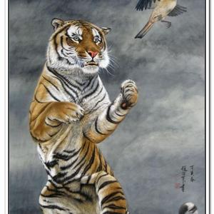 工笔画《惊》