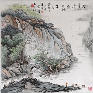 秋山烟雨唤牧归