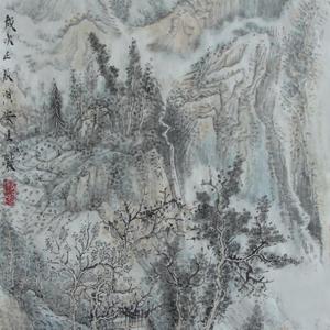 山居飞瀑图
