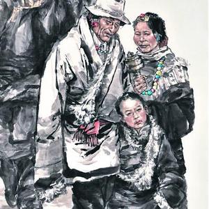 王云霞《拉萨街头》