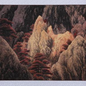 《黄山晚霞》