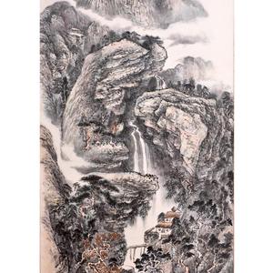 奇峰擎天地幽谷隐人居