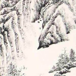 山水八条屏