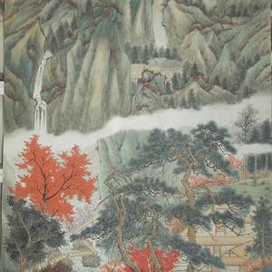 秋山草阁图