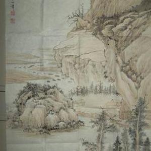 秋山渔乐图