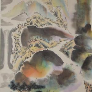 丁天财新国画:山色灿烂