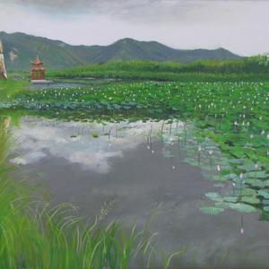 家乡四季之二.雨后河塘