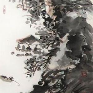山亭坐忘图