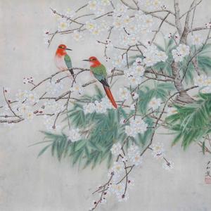 梅花双禽