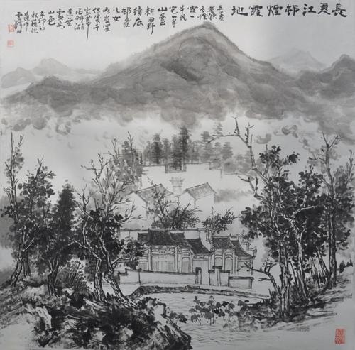 长夏江村烟霞地