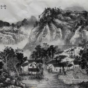 稠林乱石拥寒