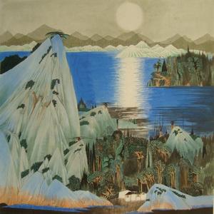 山水蛋壳漆画