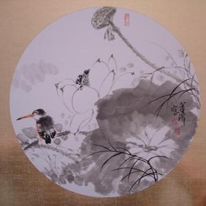 荷塘翠鸟