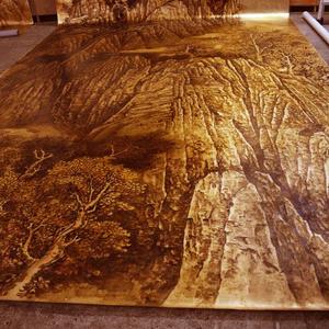 金箔山水画
