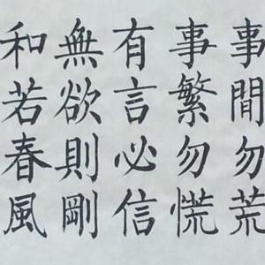 楷书黄炎培家训