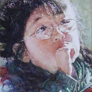 水彩王睦崴《震后毛毛》
