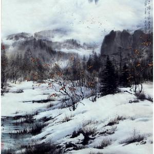 【春山积雪图】