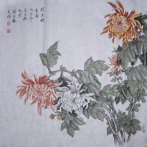 寒色晚香图