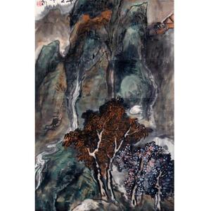 《秋山晚翠》