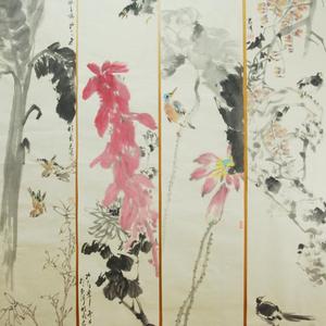 花鸟四条屏