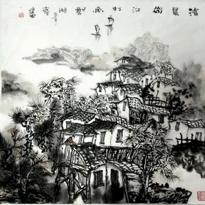 清晨出江打鱼