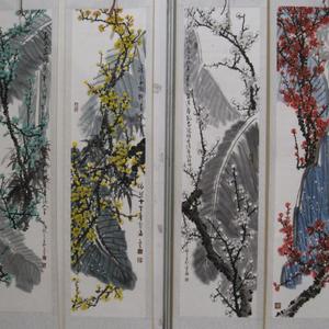 梅花四条屏