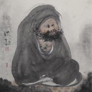 静坐山崖