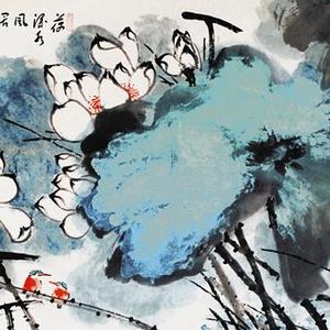 泼彩白荷