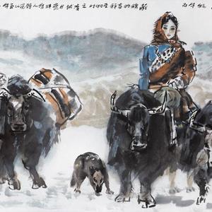 雪域五牛图