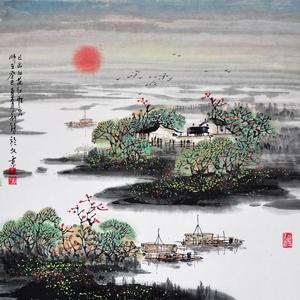 日出江花红胜火