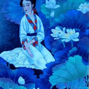 芙蓉向脸两边开