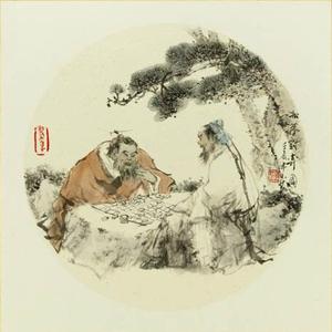 松荫对弈