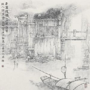 老岸残桥一水通