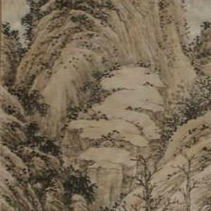 山荫谈道图