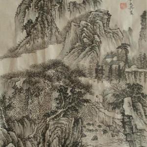 仿古石涛山水
