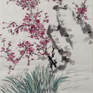 红梅水仙图