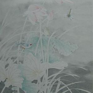 荷花六尺条屏（1）