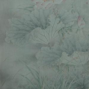 荷花四尺条屏（1）