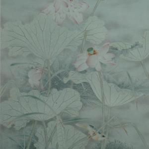 荷花四尺条屏（2）