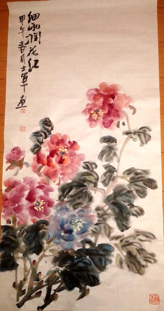 梁士军作品（细雨润花红）