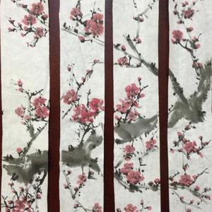 红梅四条屏