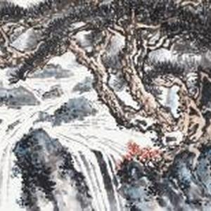 苍松涌泉图