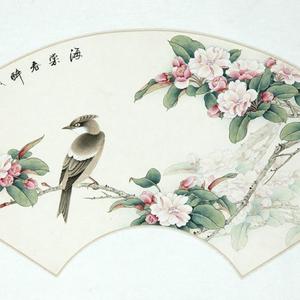 《海棠春醉 扇面》