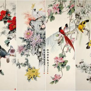 《花鸟四条屏》