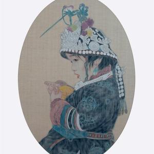 暖冬*绢本重彩