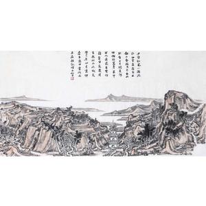 曹和平国画：《千壑松风》
